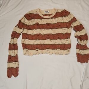 R S Q | Striped Cotton 40% Knit Sweater Sz M